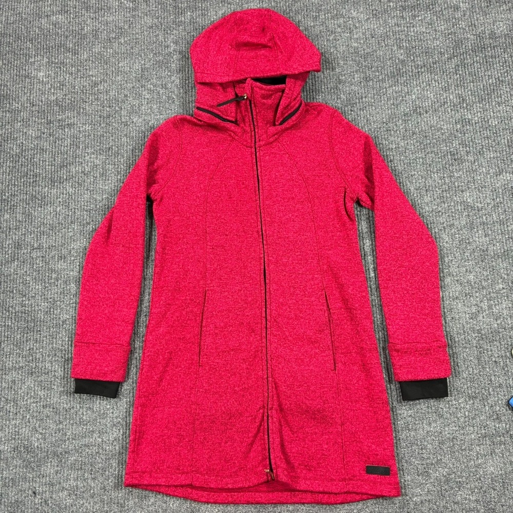 Kenneth Cole Reaction Womens Size M Red Full Zip Hooded Quick Dry Jacket Coat